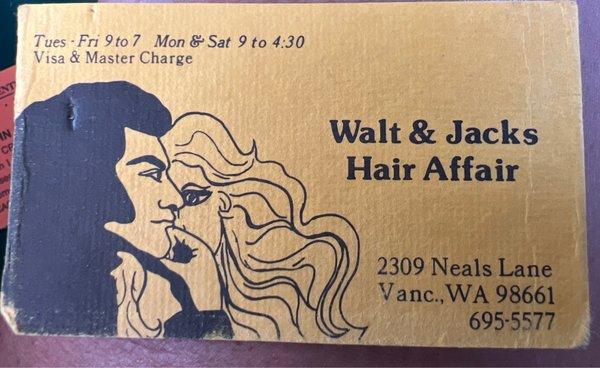 Walt & Jack's Hair Affair