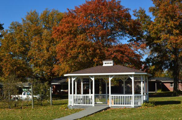 This is our gazebo that is by our Apple Orchard.