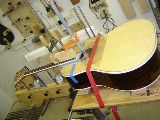 These are a few of the steps taken to build a guitar