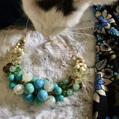 Vintage necklace! (with cat help)