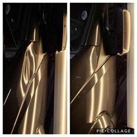 This dent is not hail damage, but we fixed it as a courtesy to our customer!