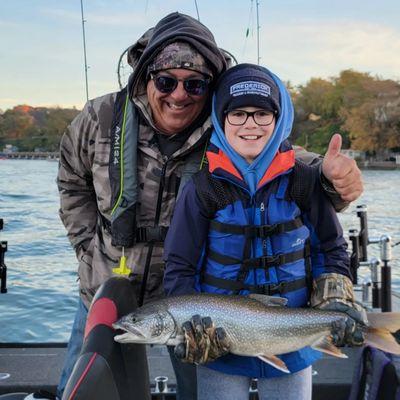 Father and son fishing charter