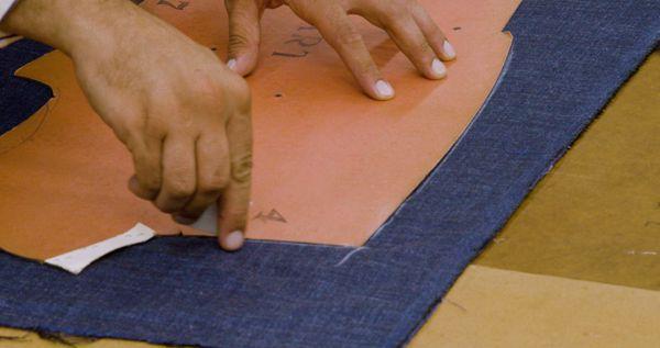 Patterns are made by hand and cut from the finest materials at Montalvo Custom Tailors.