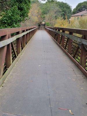 Foot bridge into side entrance of the park