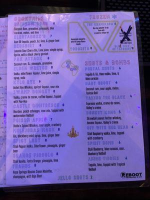 Cocktail list