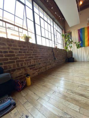 Pride flag and windows