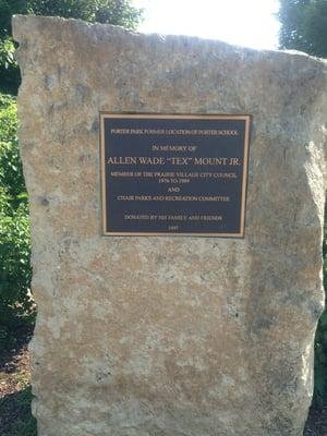 Dedication plaque