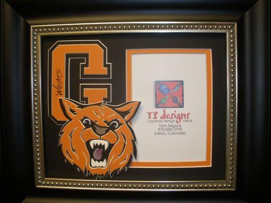 High school mascot frames