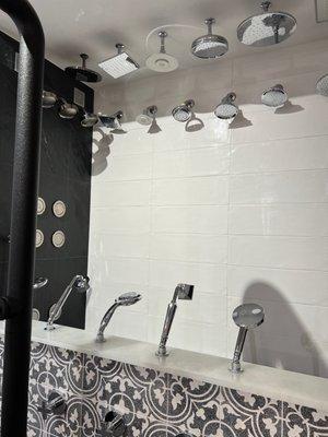 Working shower area