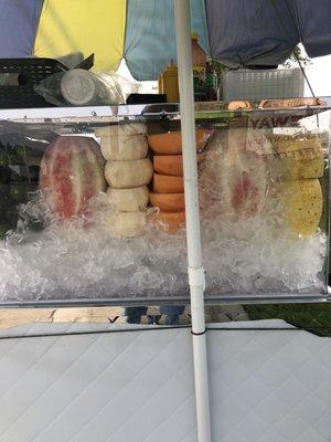 Fruit stand closeup