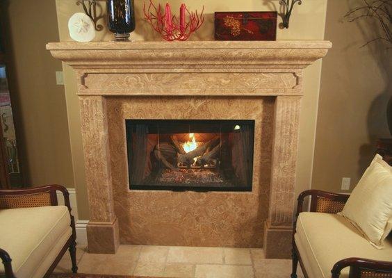 Classic Marble - Beautiful Custom Fireplace!