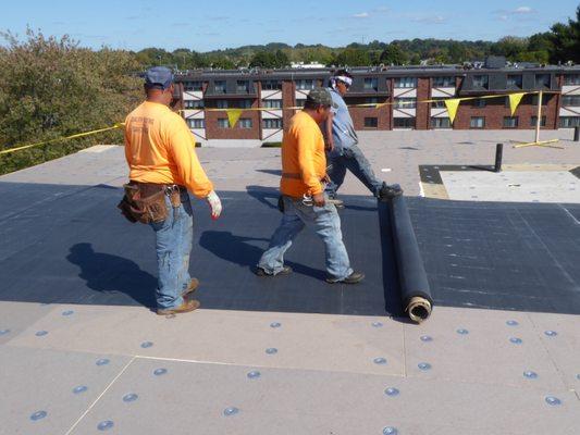 EPDM Flat Roof Installation in East Hartford, CT