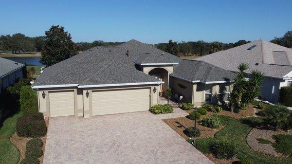 A full shingle re-roof.