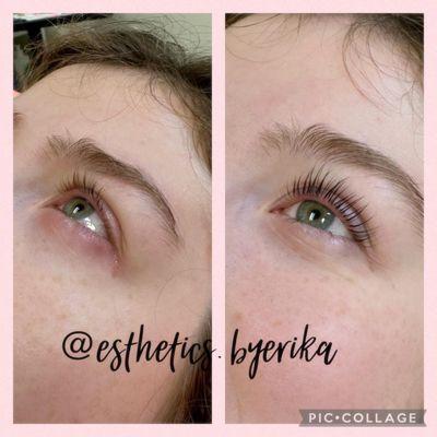 Lash lift and tint