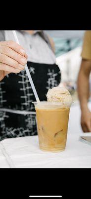 Coffee Kombucha Ice Cream float!