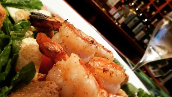 House Salad with Grilled Shrimp