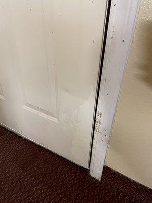 Dents inside door