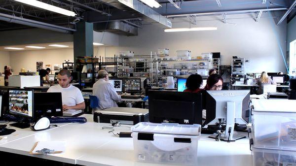 Our digitizing production floor in Newton, MA