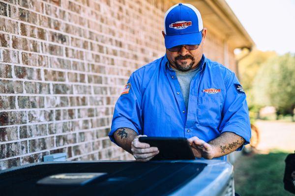 When our techs arrive for a repair visit, we check out the system in its entirety to figure out what's going on.