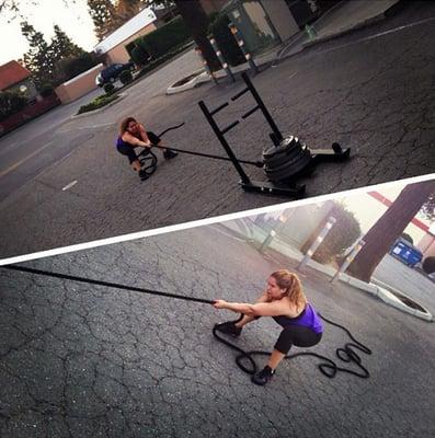 Weighted sled pull