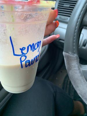 Lemon Pound cake shake!