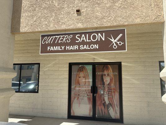 Photo of entrance at Cutters Salon!!;-)