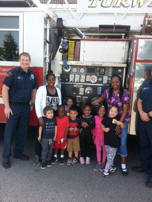 Tukwila Latter 54 Fire Department serves as one of our partnerships we share!  *Photo taken with Ms.Kay's Pre-K Class in 2015**