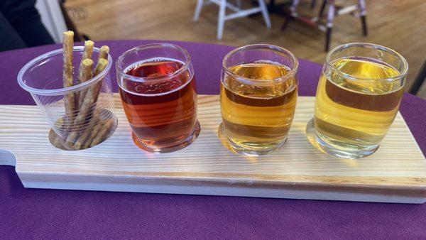 Hard cider flight.