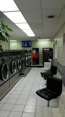 Seriously, the nicest laundromat I've ever been in. Had everything you need and very clean. Love the barber chairs!