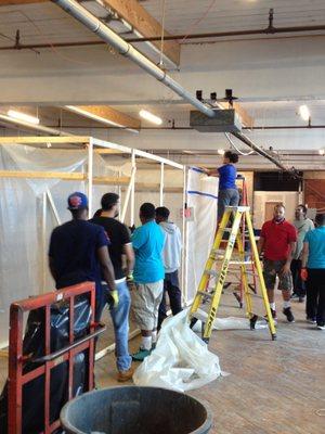 Hands-on exercise: Asbestos worker training in North Philadelphia, PA, 2015