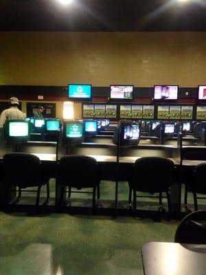 Dozens of tvs with races all over