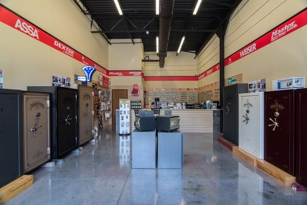 A-1 Locksmith (Frisco) Gun Safes Showroom.