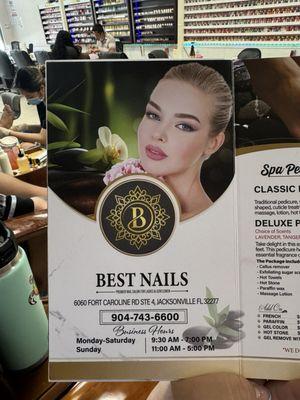 Best Nails contact info