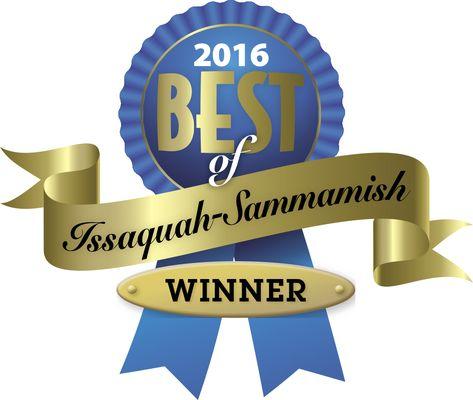 Won Best of Chiropractor 2016 Sammamish-Issaquah