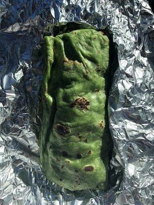 Verde Gigantic Burrito with chicken is delicious