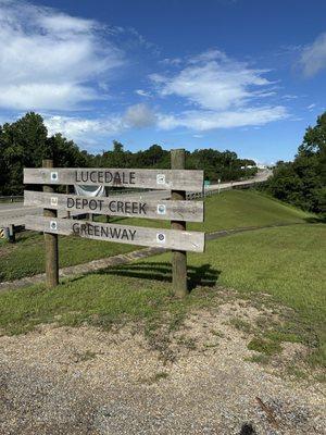 Sign at entrance