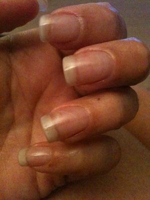 My natural nails - with a thin layer of acrylic! They look amazing!! Thanks Dawn!!