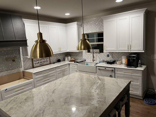 Kitchen remodeling, new cabinets, countertops, backsplash etc