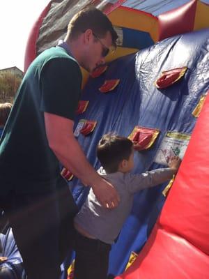 Bouncy house obstacle course