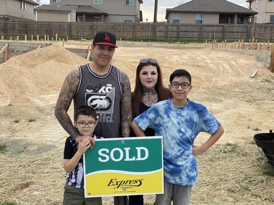 Happy clients buying their first home