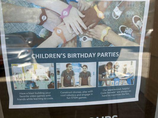 Code Ninjas Walnut Creek children birthday parties information