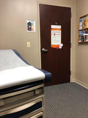 Clean patient room