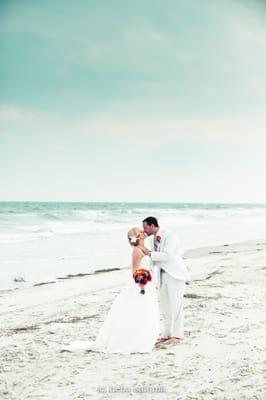 Great picture of our Bride and Groom on the Coast