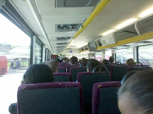 The bus at arriving at Falls Church