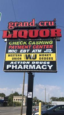 grand cru LIQUOR CHECK CASHING pharmacy