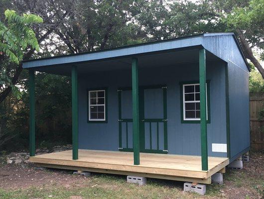 10' X 16' American Style with 6' deep covered porch