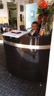 We offer a very handsome receptionist!