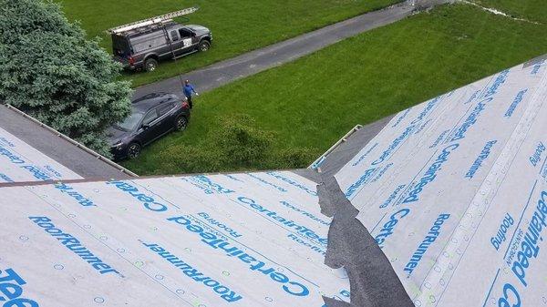 property synthetic underlayment installed