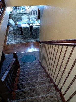 Stairway from upstairs Family Suite to dining room