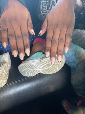 Full set manicure and pedicure